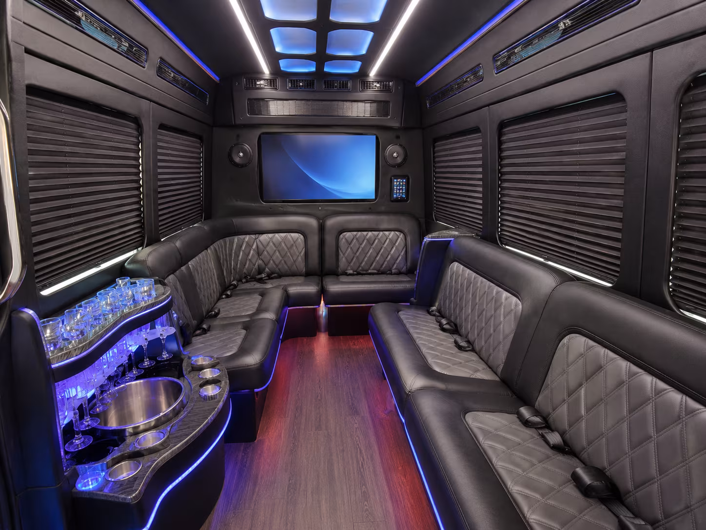 clifton party bus interior